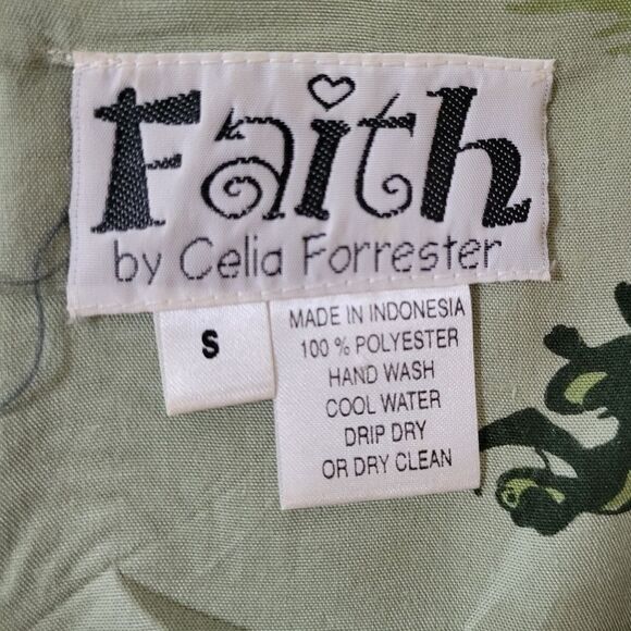 Faith by Cecilia Forrester Green Tropical Print Summer Midi Dress - Picture 2 of 12